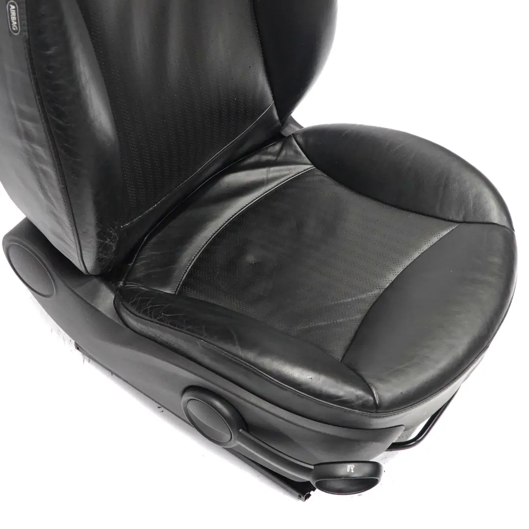 Front Seat Mini Cooper R55 R56 R57 Right O/S Side Carbon Black Leather to with Part number 9165414 Front Seat Mini Cooper R55 R56 R57 Right O/S Side Carbon Black Leather - SKU 9165414-1 - Part number 9165414