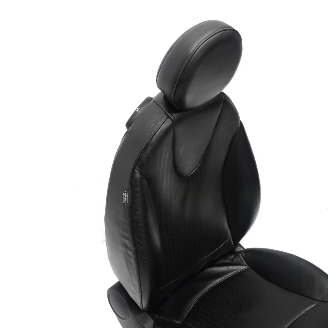 Asiento Delantero Mini Cooper R55 R56 R57 Lado Derecho Carbono Cuero Negro para con número de pieza 9165414 Asiento Delantero Mini Cooper R55 R56 R57 Lado Derecho Carbono Cuero Negro - SKU 9165414-2 - Número de pieza 9165414