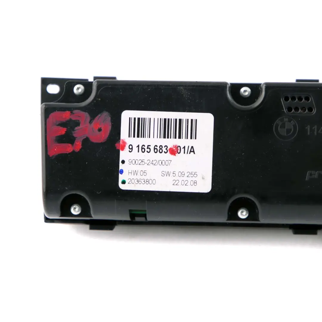 BMW X5 X6 E70 E71 Panneau unité contrôle Climatisation automatique élevé - SKU 9165683 - Numéro de pièce 9219974