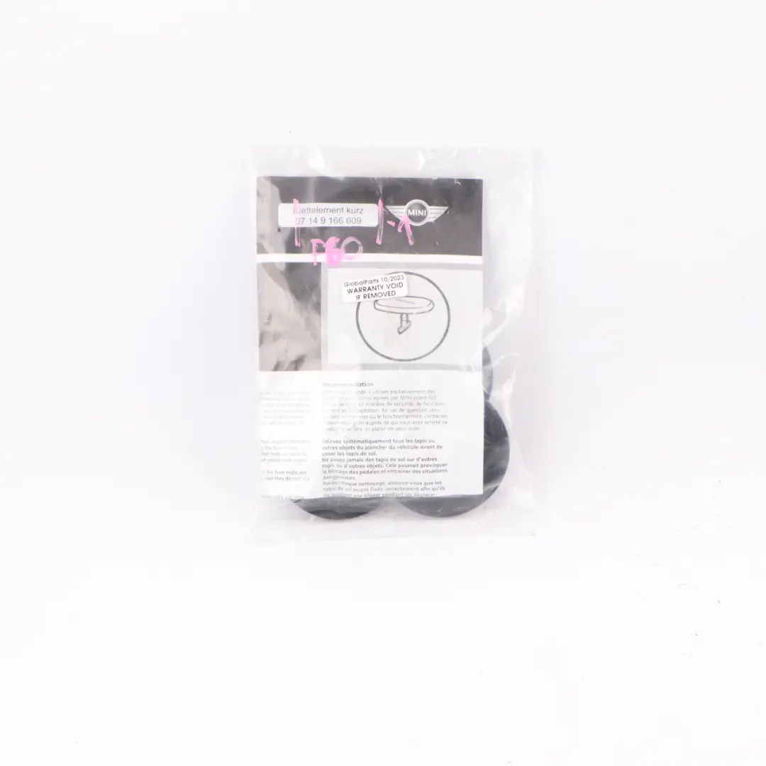  Carpet Hook Clamp BMW F20 F30 Mini F60 Floor Mat Loop Holder Clips Set - SKU 9166609-1 - Part number 9166609