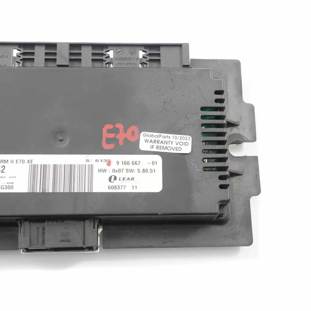 Fußraum ECU Lichtsteuergerät Modul FRM II Lear für BMW X5 E70 mit Teilenummer 9166667 BMW X5 E70 Fußraum ECU Lichtsteuergerät Modul FRM II Lear - SKU 9166667 - Teilenummer 9166667