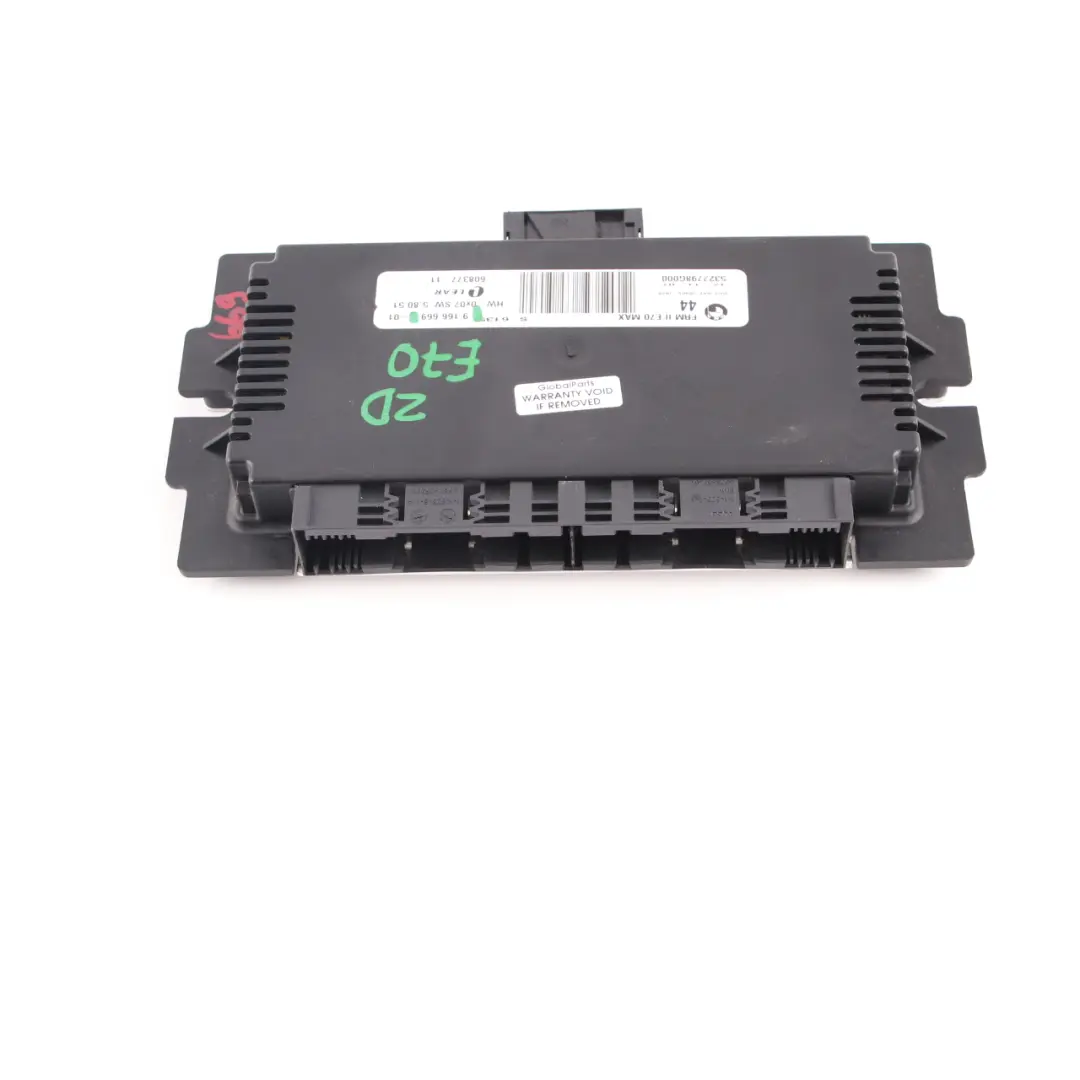 Footwell Light Module Control Unit ECU FRM II MAX Lear to BMW X5 E70 with Part number 9166669 BMW X5 E70 Footwell Light Module Control Unit ECU FRM II MAX Lear - SKU 9166669 - Part number 9166669