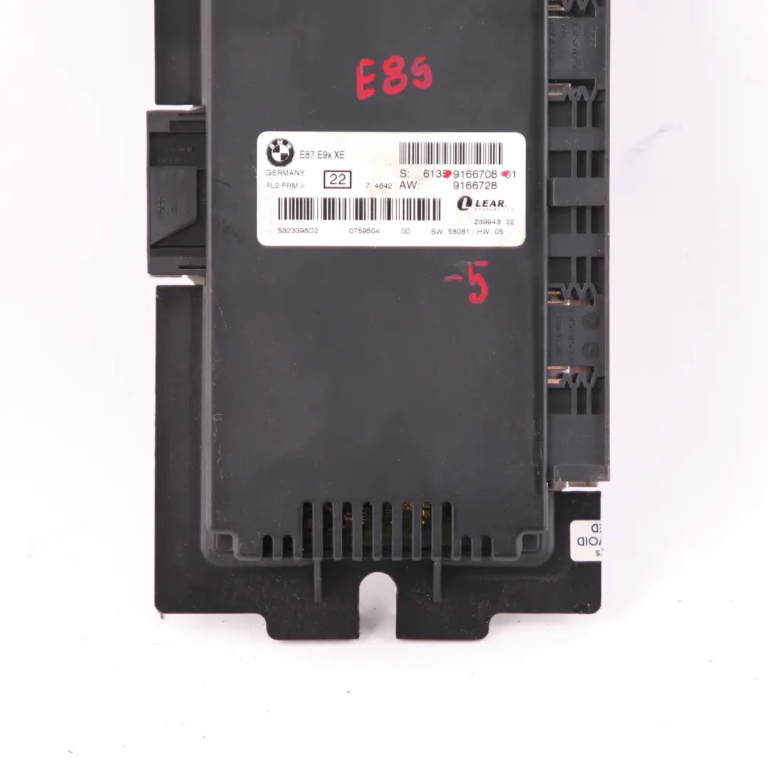 BMW Z4 E89 Cabrio Xenon Footwell Light Control Module LCM PL2 FRM II - SKU 9166708-5 - Part number 9166708