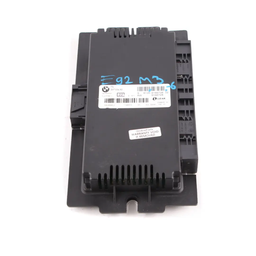 Footwell Light Control Module LCM PL2 FRM II to BMW E92 M3 Xenon with Part number 9166708 BMW E92 M3 Xenon Footwell Light Control Module LCM PL2 FRM II - SKU 9166708-6 - Part number 9166708