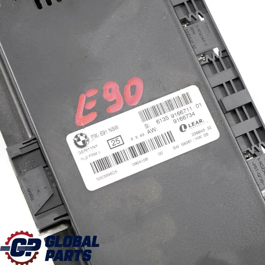 BMW 3er E90 Module de Controle de la Lumiere ecu Lcm Plancher PL2FRMFA - SKU 9166711 - Numéro de pièce 9166711