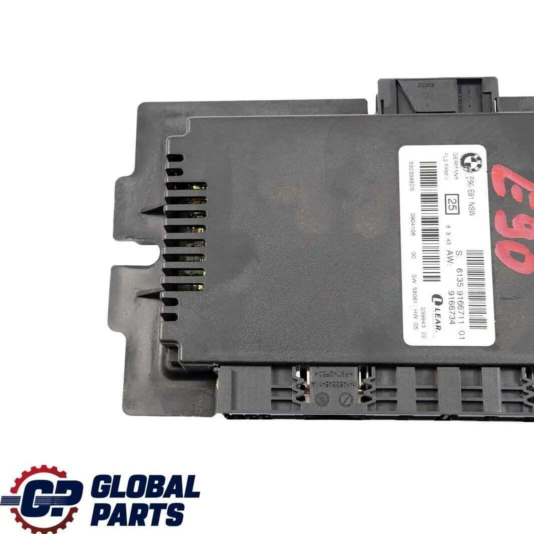 BMW 3er E90 Module de Controle de la Lumiere ecu Lcm Plancher PL2FRMFA - SKU 9166711 - Numéro de pièce 9166711