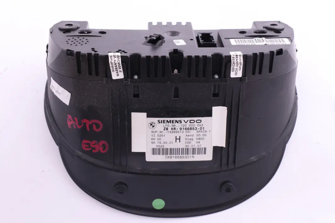 Instrument Cluster Speedo Clocks 9166853 to BMW 3 X1 SERIES E84 E90 E91 E92 Petrol with Part number 9130296 BMW 3 X1 SERIES E84 E90 E91 E92 Petrol Instrument Cluster Speedo Clocks 9166853 - SKU rhd-9166853 - Part number 9130296