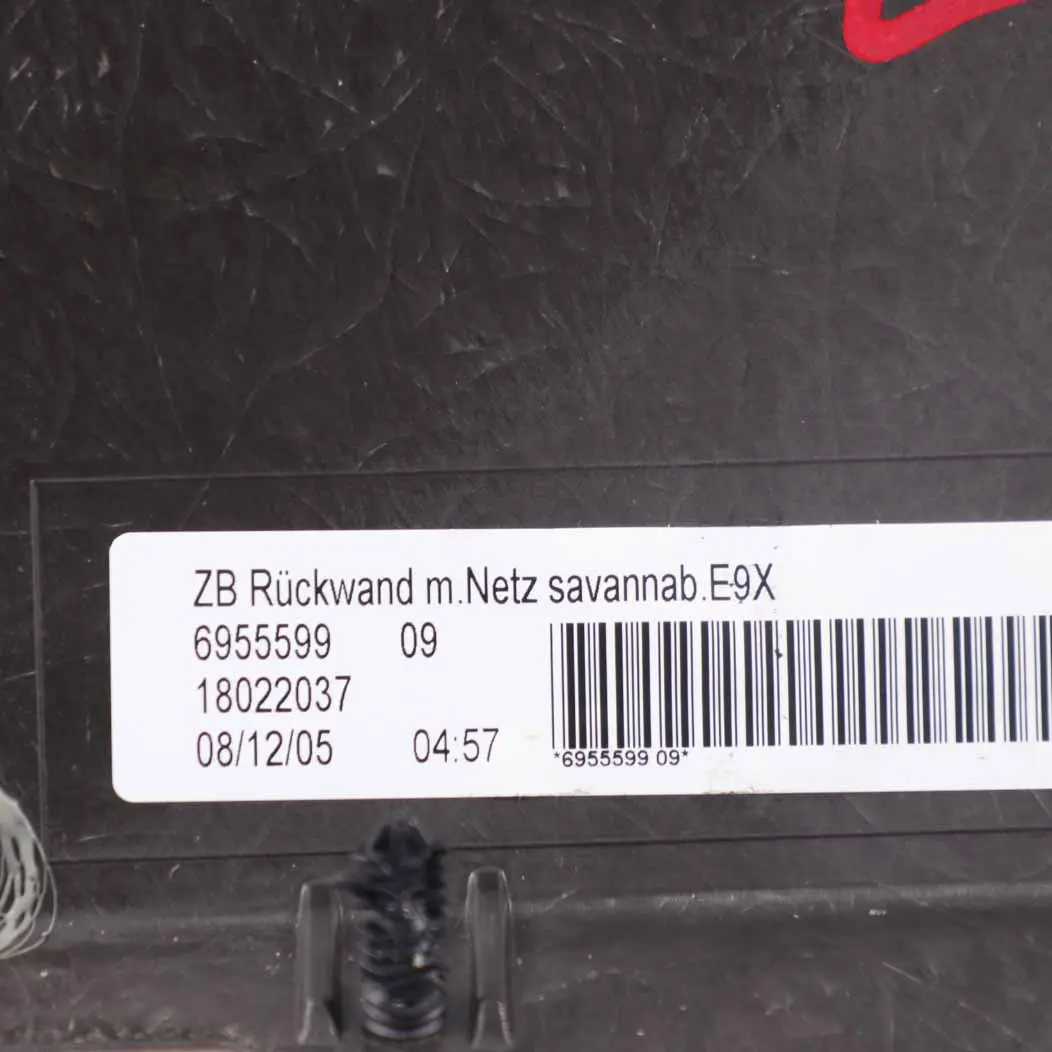 BMW E90 E91 X1 F48 Osłona Oparcia Fotela Beżowa - SKU 9166910-2 - Numer Części 9166910