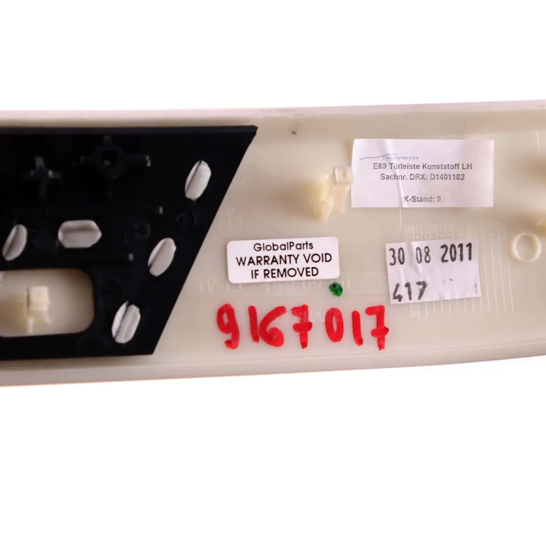 Interior Inside Door Handle Trim Panel Left N/S Satin Silver to BMW Z4 E89 with Part number 9167017 BMW Z4 E89 Interior Inside Door Handle Trim Panel Left N/S Satin Silver - SKU 9167017 - Part number 9167017