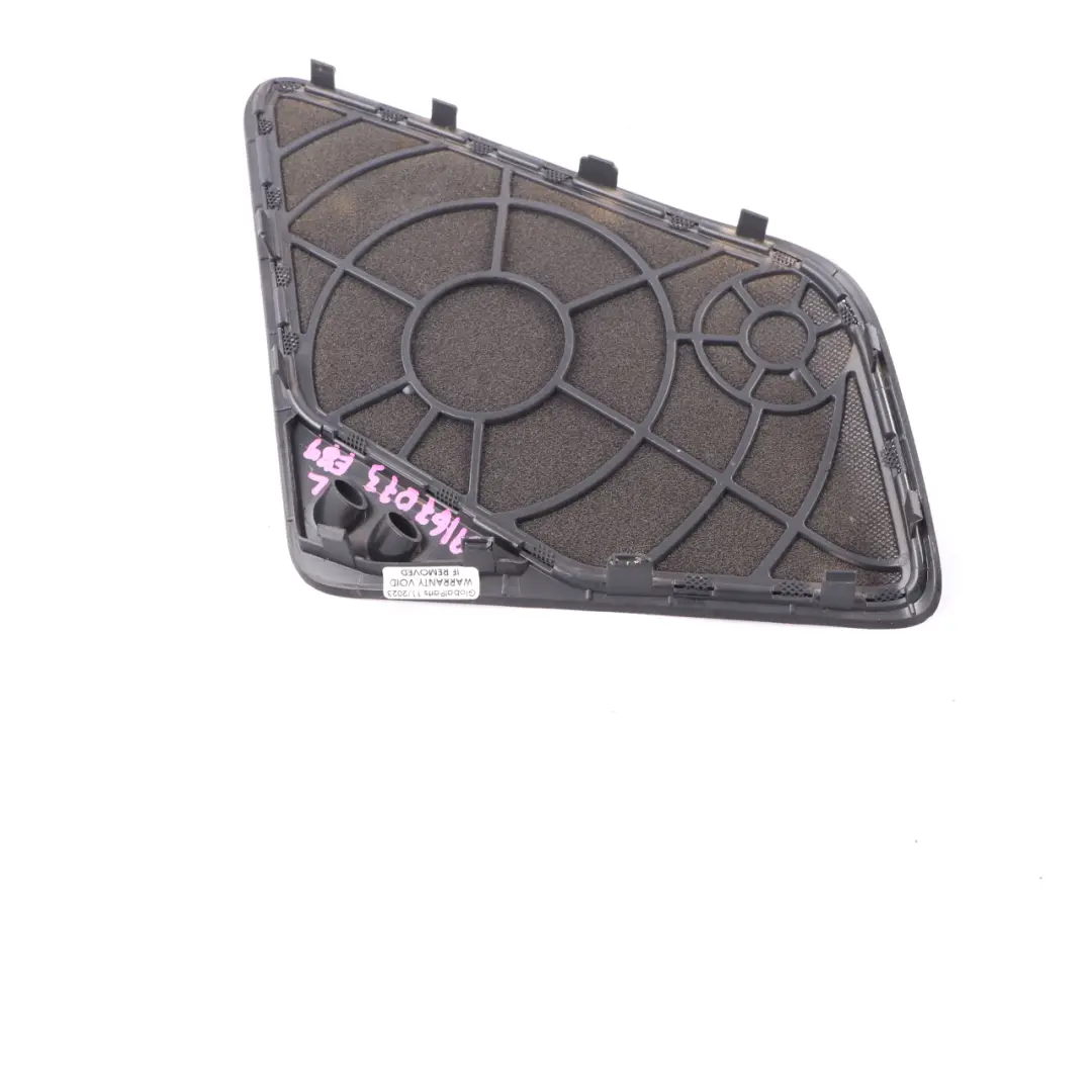 Coperchio altoparlante posteriore sinistro pannello quarto per BMW Z4 E89 con numero di parte 9167073 BMW Z4 E89 Coperchio altoparlante posteriore sinistro pannello quarto - SKU 9167073 - Numero di parte 9167073