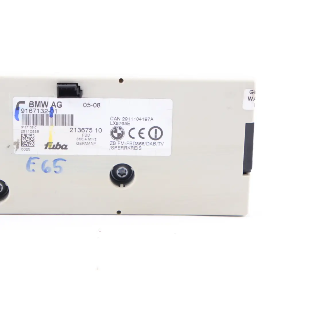 Antenna Amplifier Rear Window Antenna 868MHZ to BMW E65 with Part number 9167132 BMW E65 Antenna Amplifier Rear Window Antenna 868MHZ - SKU 9167132 - Part number 9167132