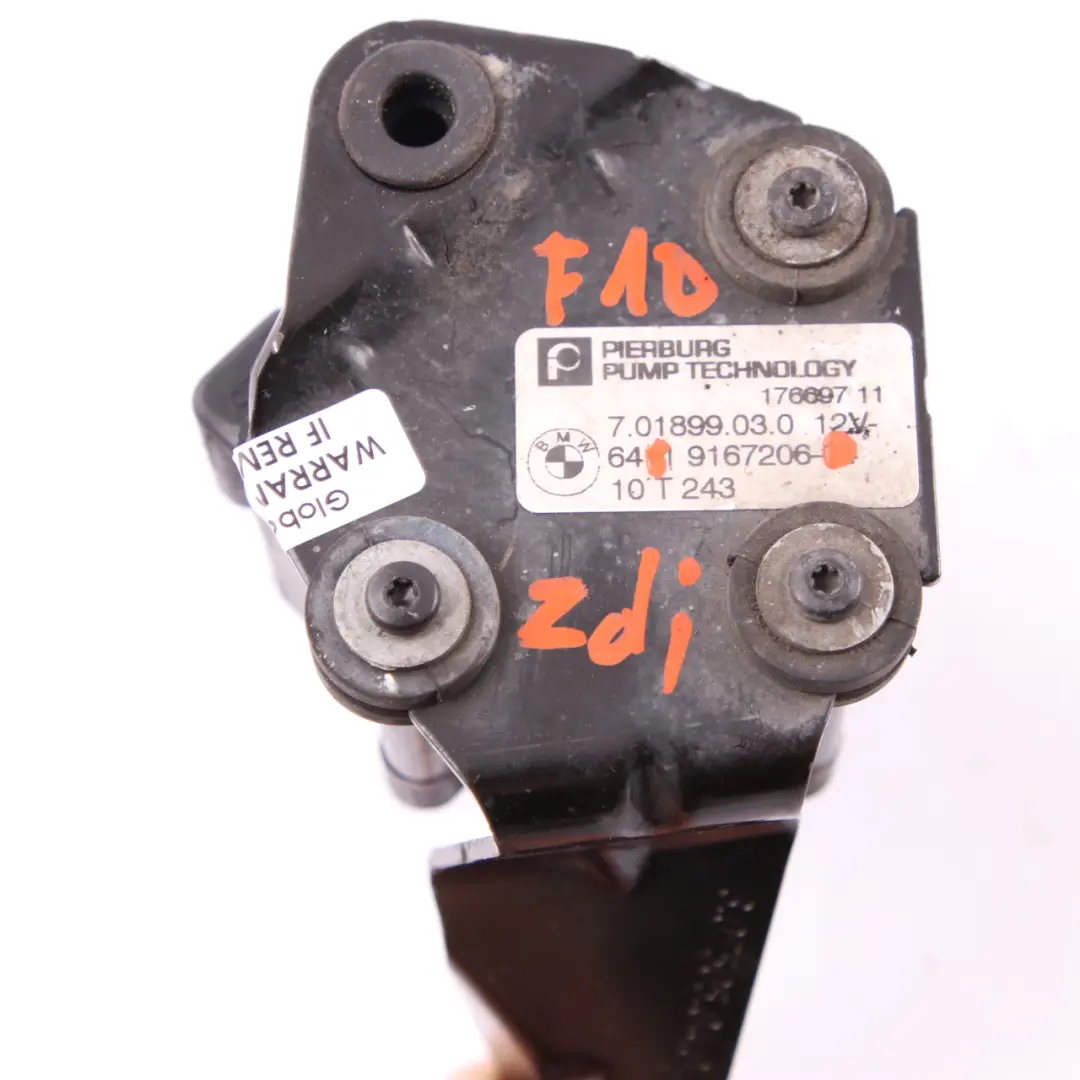 Additional Water Pump BMW F10 F11 Diesel Engine Auxiliary Coolant Unit to with Part number 9167206 Additional Water Pump BMW F10 F11 Diesel Engine Auxiliary Coolant Unit - SKU 9167206 - Part number 9167206