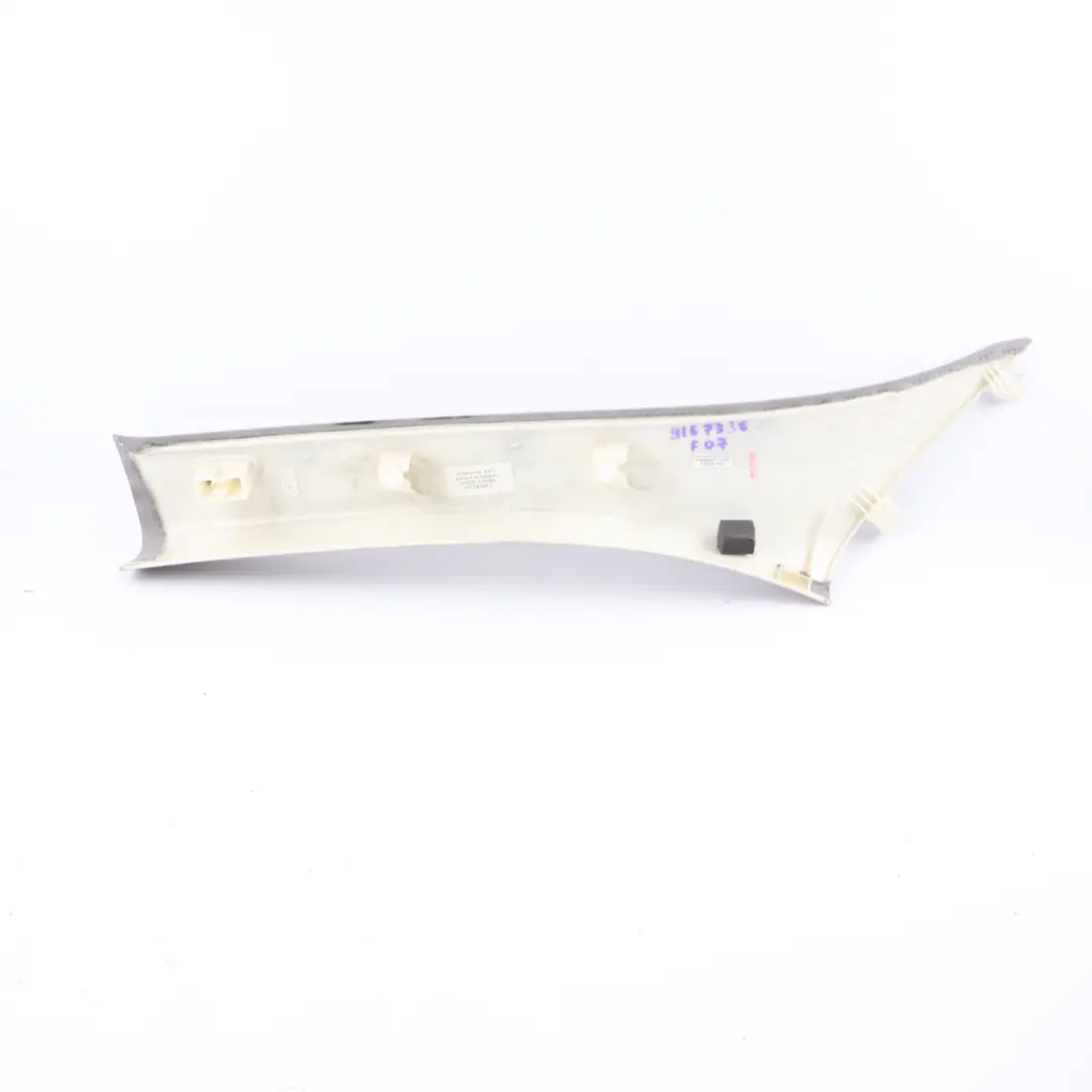 Column A Pillar Trim Right O/S Panel Everest Grey 9137196 to BMW F07 GT Cover with Part number 9167338 BMW F07 GT Cover Column A Pillar Trim Right O/S Panel Everest Grey 9137196 - SKU 9167338 - Part number 9167338