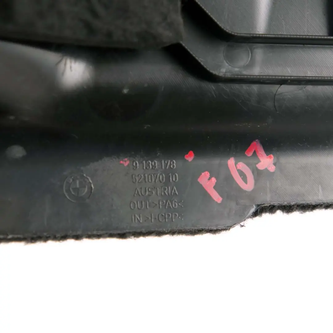 BMW F07 GT Panneau d'habillage paroi coffre côté droit Noir 9139178 - SKU 9167396 - Numéro de pièce 9167396