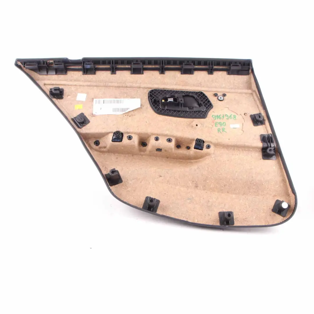 Puerta Trasera Derecha Panel Tarjeta Tela Cuero Impuls Antracita para BMW 3 E90 LCI con número de pieza 9167908 BMW 3 E90 LCI Puerta Trasera Derecha Panel Tarjeta Tela Cuero Impuls Antracita - SKU 9167908 - Número de pieza 9167908