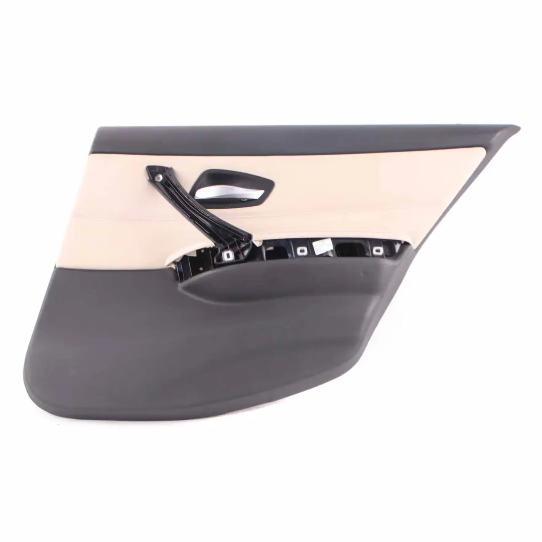 BMW E90 LCI Panel de Tarjeta de Puerta Trasera Derecha Cuero Dakota Oyster - SKU 9167912 - Número de pieza 9167912