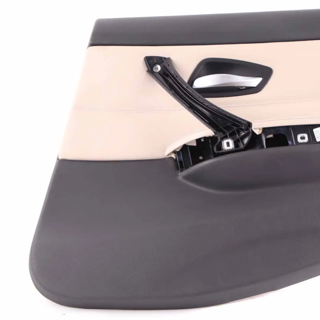 BMW E90 LCI Panel de Tarjeta de Puerta Trasera Derecha Cuero Dakota Oyster - SKU 9167912 - Número de pieza 9167912