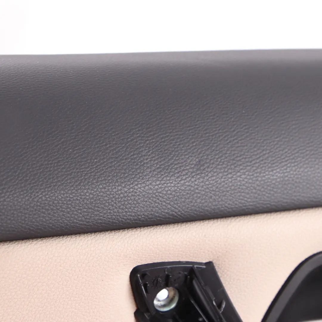 Right Door Card Panel O/S Leather Dakota Oyster to BMW E90 LCI Rear with Part number 9167912 BMW E90 LCI Rear Right Door Card Panel O/S Leather Dakota Oyster - SKU 9167912 - Part number 9167912