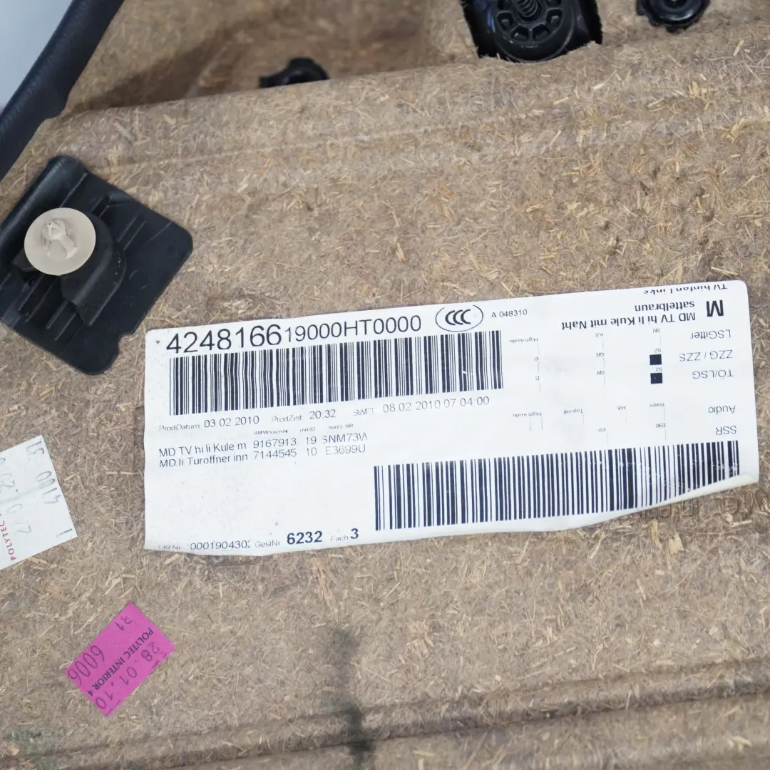BMW 3 er E90 LCI Türverkleidung Abdeckung Hinten Links Leder Dakota Sattelbraun - SKU 9167913 - Teilenummer 9167913