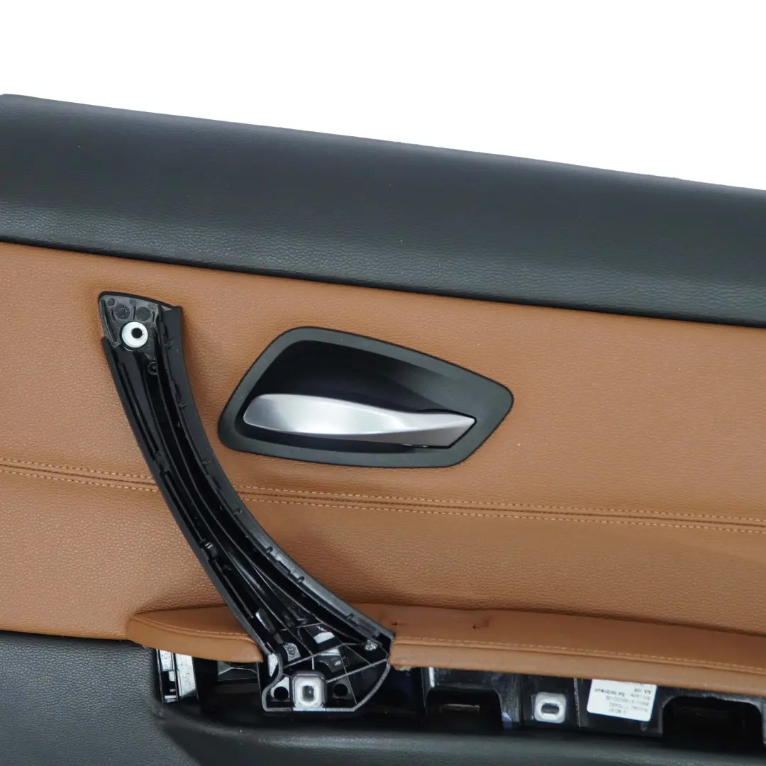 BMW E90 LCI Pannello Porta Posteriore Destro In Pelle Dakota Saddle Brown - SKU 9167914 - Numero di parte 9167914
