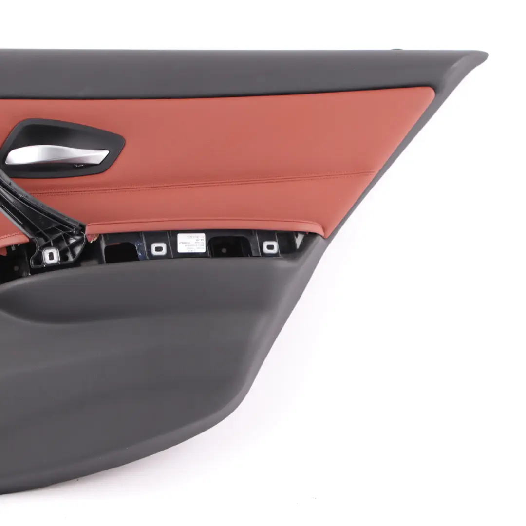 BMW E90 LCI Door Card Rear Right Panel O/S Leather Dakota Red Brown - SKU 9167916 - Part number 9167916