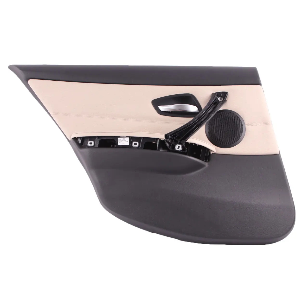 BMW E91 LCI Touring hinten links Türkarte Leder Oyster Trim Panel