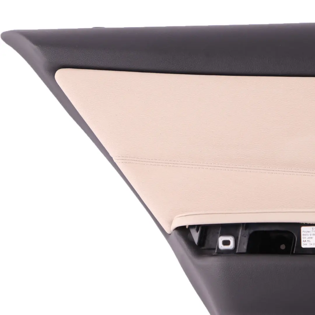 Carte porte arrière gauche Panneau garniture cuir Oyster pour BMW E91 LCI Touring à propos du numéro de pièce 9167931 BMW E91 LCI Touring Carte porte arrière gauche Panneau garniture cuir Oyster - SKU 9167931 - Numéro de pièce 9167931