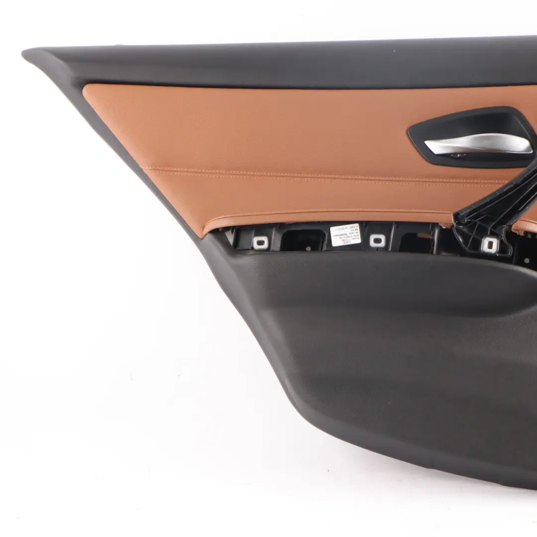 Door Card Lining Rear Left N/S Leather Dakota Saddle Brown to BMW E91 LCI with Part number 9167933 BMW E91 LCI Door Card Lining Rear Left N/S Leather Dakota Saddle Brown - SKU 9167933 - Part number 9167933