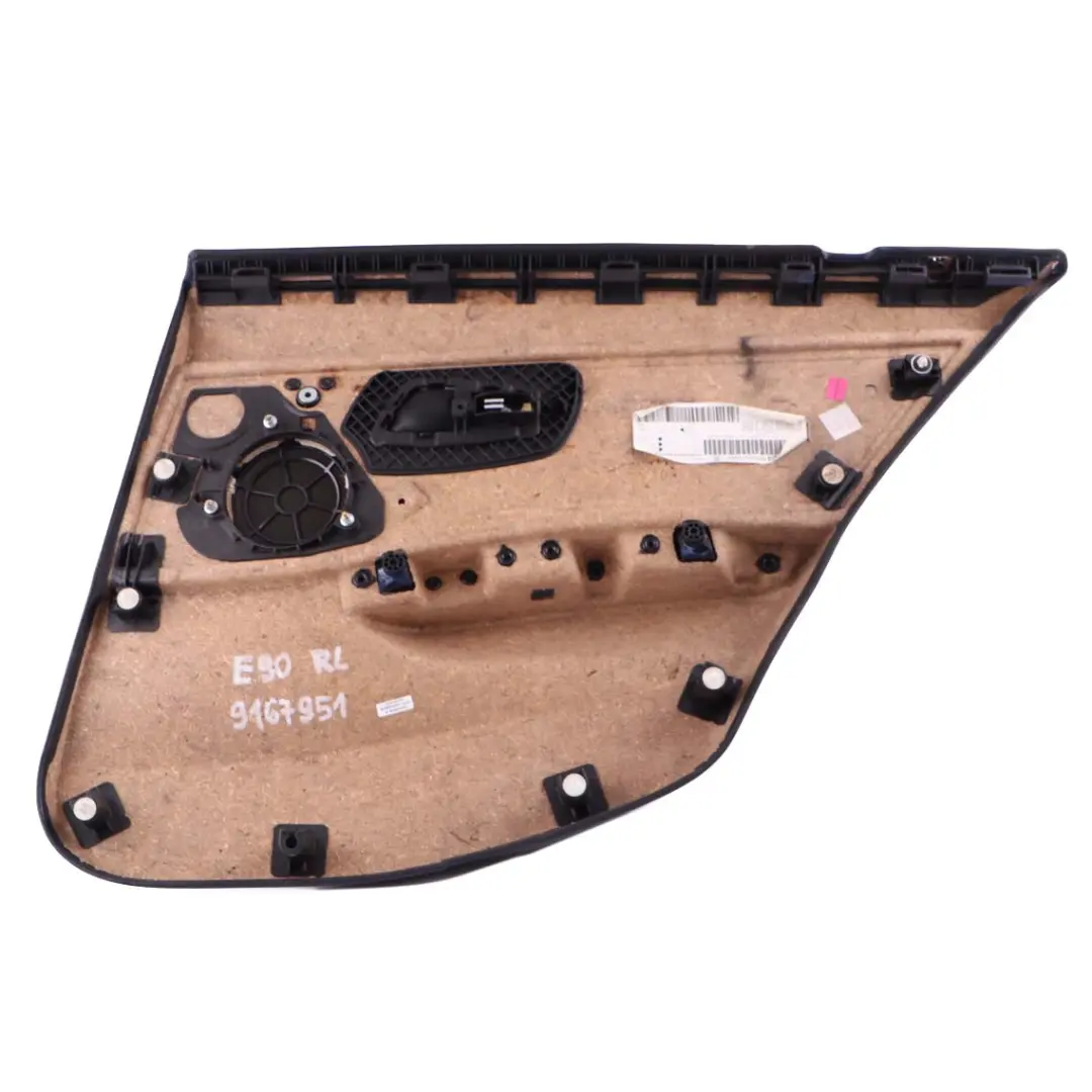 Left Door Card Panel N/S Leather Dakota Oyster to BMW 3 E90 E91 LCI Rear with Part number 9167951 BMW 3 E90 E91 LCI Rear Left Door Card Panel N/S Leather Dakota Oyster - SKU 9167951 - Part number 9167951