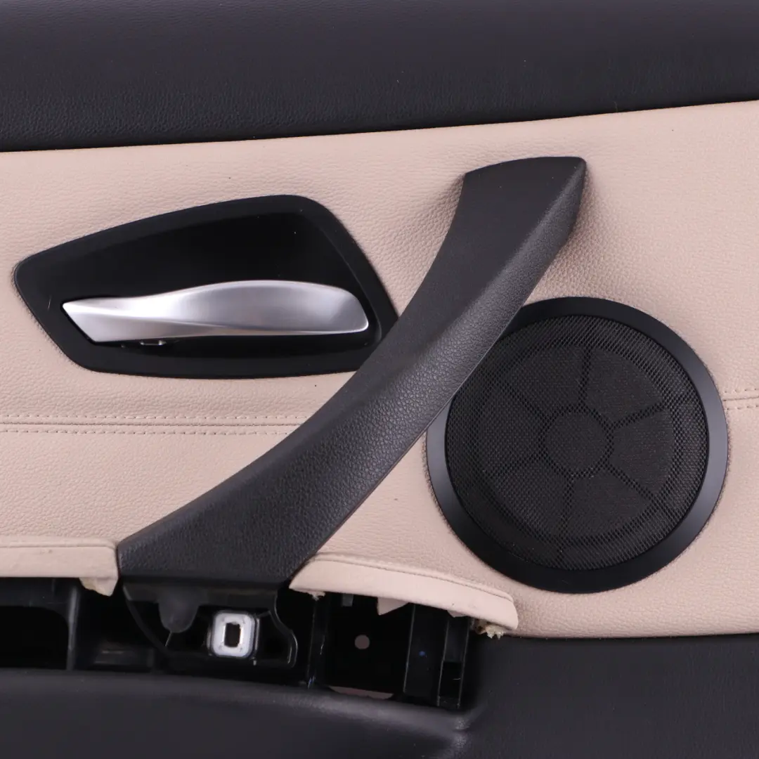 BMW 3 E90 E91 LCI Rear Left Door Card Panel N/S Leather Dakota Oyster - SKU 9167951 - Part number 9167951