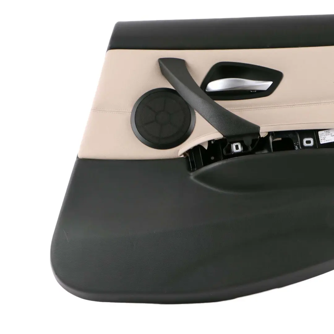 Right Door Card Panel O/S Leather Dakota Oyster to BMW 3 E90 E91 LCI Rear with Part number 9167952 BMW 3 E90 E91 LCI Rear Right Door Card Panel O/S Leather Dakota Oyster - SKU 9167952 - Part number 9167952