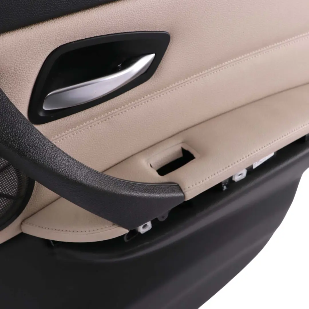Right Door Card Panel O/S Leather Dakota Oyster to BMW 3 E90 E91 LCI Rear with Part number 9167952 BMW 3 E90 E91 LCI Rear Right Door Card Panel O/S Leather Dakota Oyster - SKU 9167952 - Part number 9167952