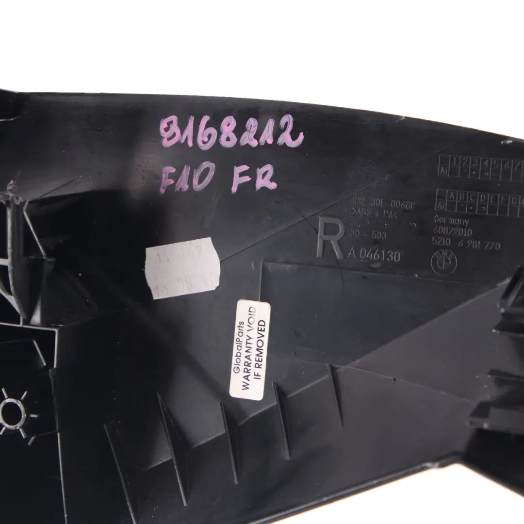 Trim Cover BMW F01 F02 F10 F11 Panel Front Right O/S Outer Black 6981770 to Seat with Part number 9168212 Seat Trim Cover BMW F01 F02 F10 F11 Panel Front Right O/S Outer Black 6981770 - SKU 9168212 - Part number 9168212