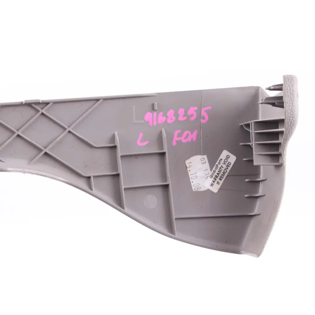 Front Seat Cover BMW F01 F10 F11 Upper Rail Trim Left N/S Everest Grey to with Part number 9168255 Front Seat Cover BMW F01 F10 F11 Upper Rail Trim Left N/S Everest Grey - SKU 9168255 - Part number 9168255