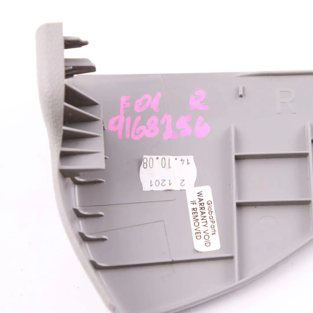  Front Seat Cover BMW F01 F10 F11 Upper Rail Trim Right O/S Everest Grey - SKU 9168256 - Part number 9168256