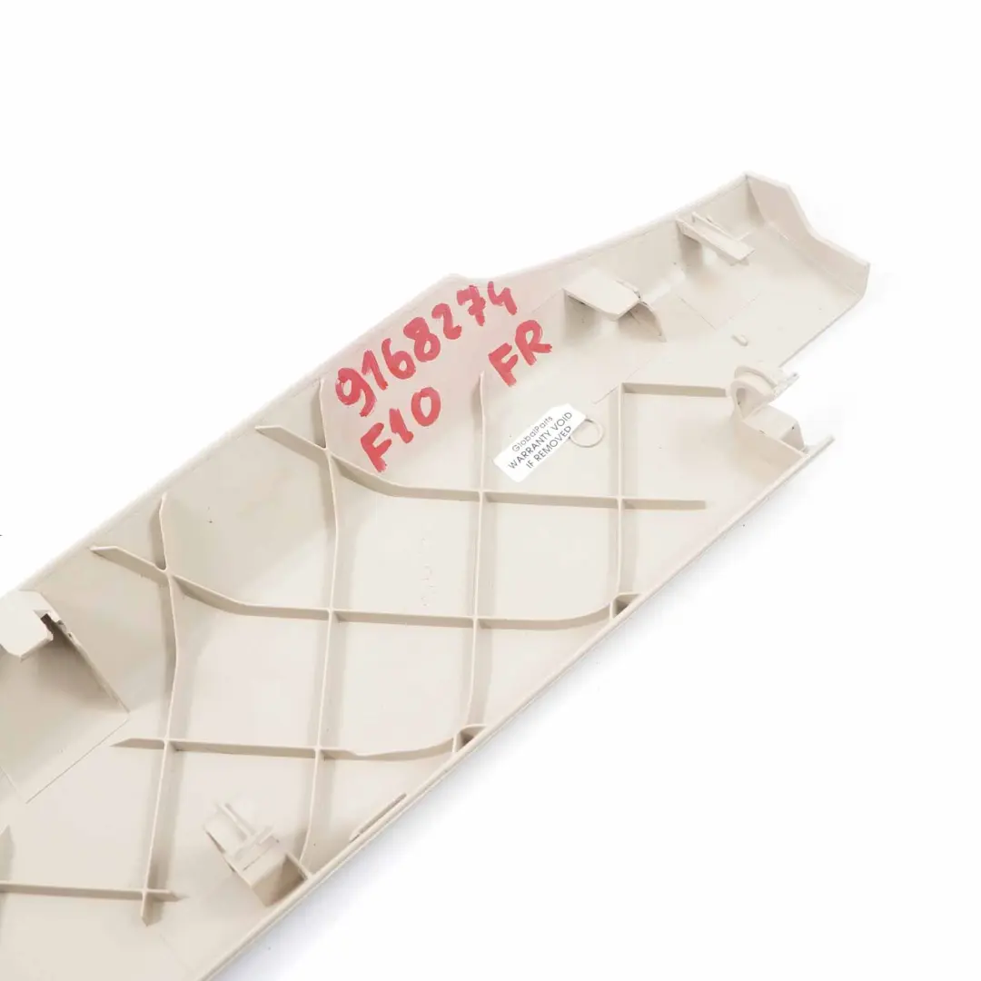 Osłona szyny fotela prawy przód beż do BMW F01 F10 o numerze 9168274 BMW F01 F10 Osłona szyny fotela prawy przód beż - SKU 9168274 - Numer Części 9168274