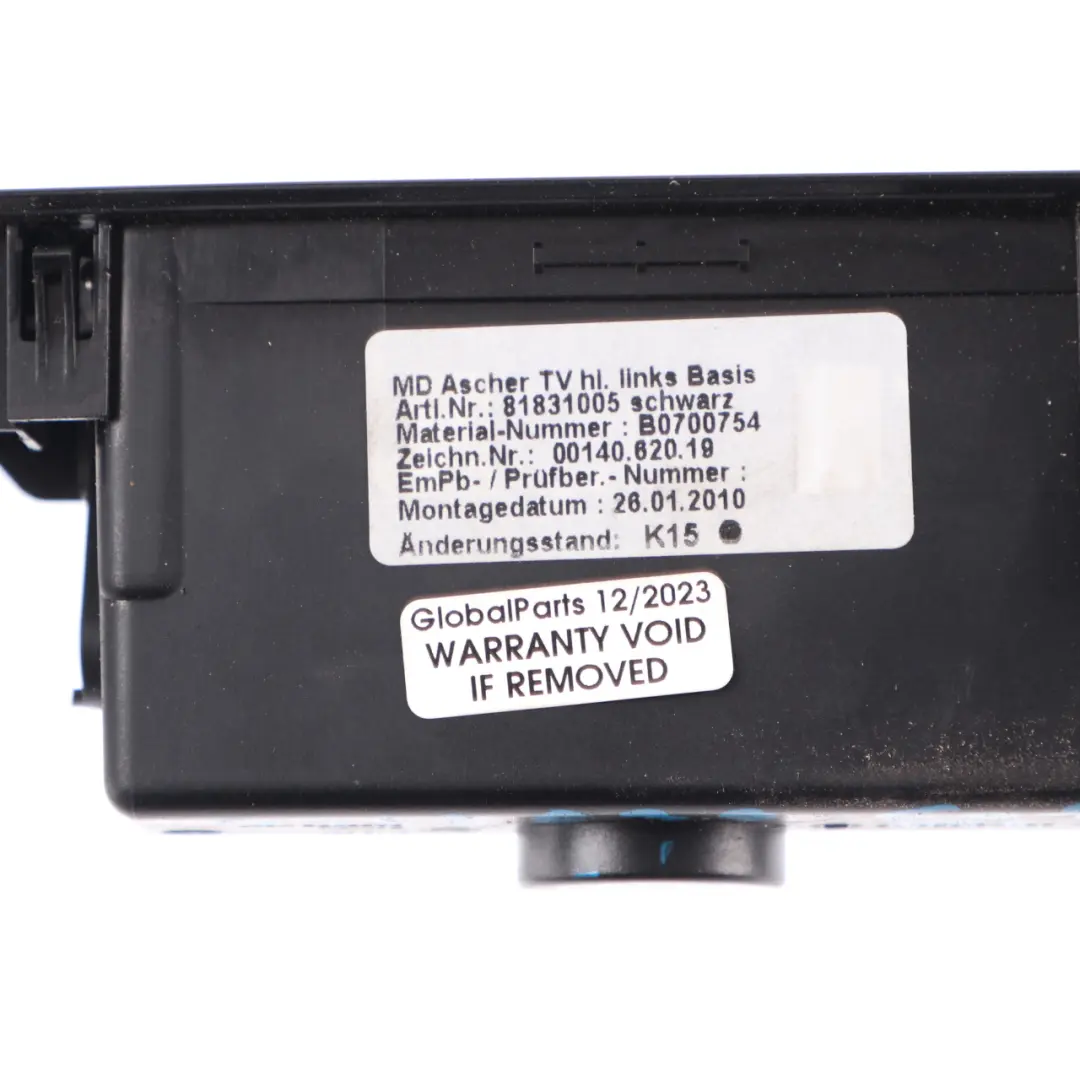 Window Switch Rear Left N/S Door Card Trim Ashtray Tray Black to BMW F01 with Part number 9168639 BMW F01 Window Switch Rear Left N/S Door Card Trim Ashtray Tray Black - SKU 9168639 - Part number 9168639