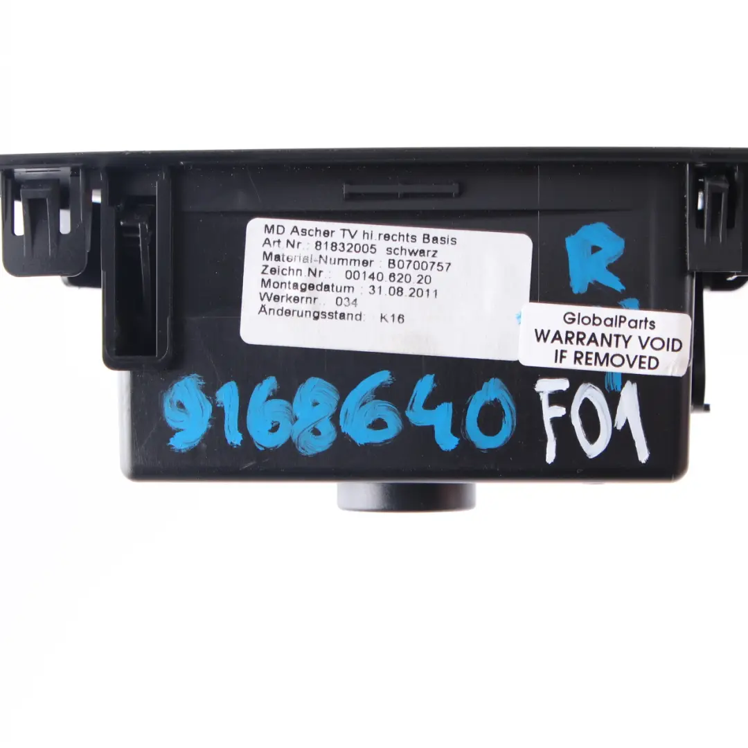 Window Switch BMW F01 F02 Lifter Rear Right O/S Door Card Ashtray Black to with Part number 9168640 Window Switch BMW F01 F02 Lifter Rear Right O/S Door Card Ashtray Black - SKU 9168640 - Part number 9168640