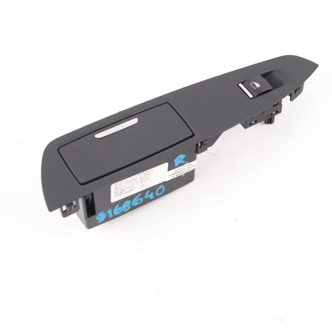  Window Switch BMW F01 F02 Lifter Rear Right O/S Door Card Ashtray Black - SKU 9168640 - Part number 9168640