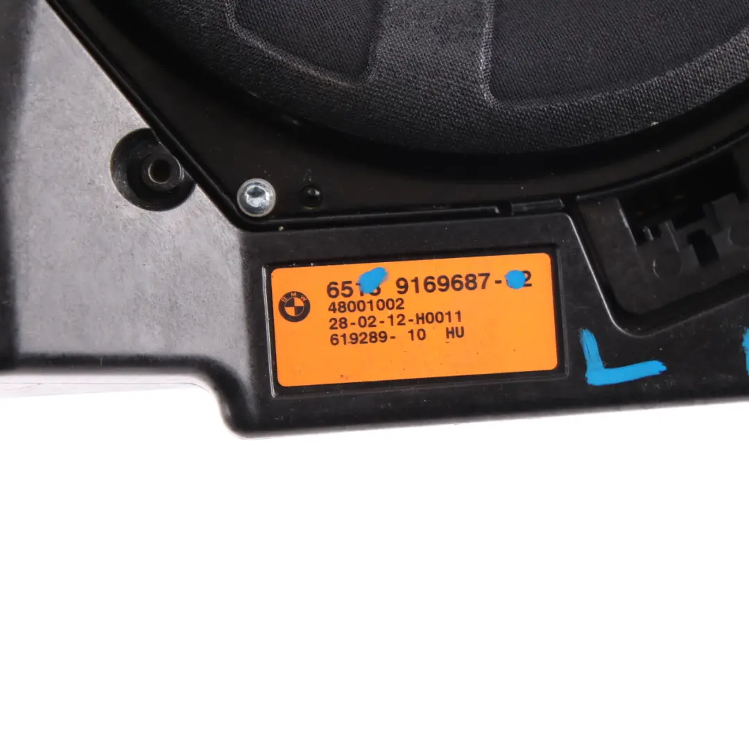 Haut parleur central BMW F10 F11 gauche HiFi Subwoofer Bass Harman pour à propos du numéro de pièce 9169687 Haut parleur central BMW F10 F11 gauche HiFi Subwoofer Bass Harman - SKU 9169687 - Numéro de pièce 9169687