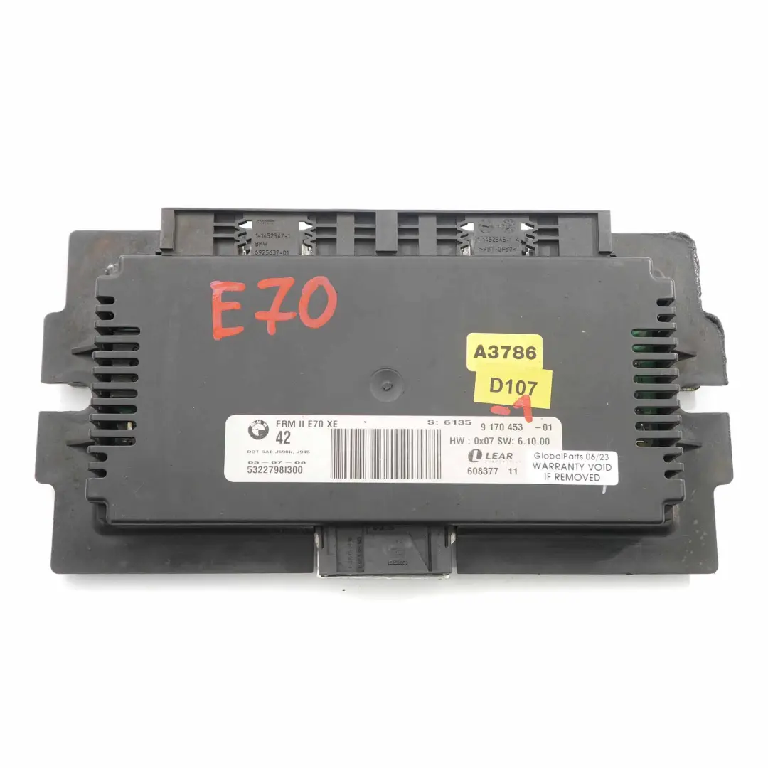 BMW X5 E70 Footwell ECU Light Control Unit Module Xenon FRM II Lear - SKU 9170453-1 - Part number 9170453