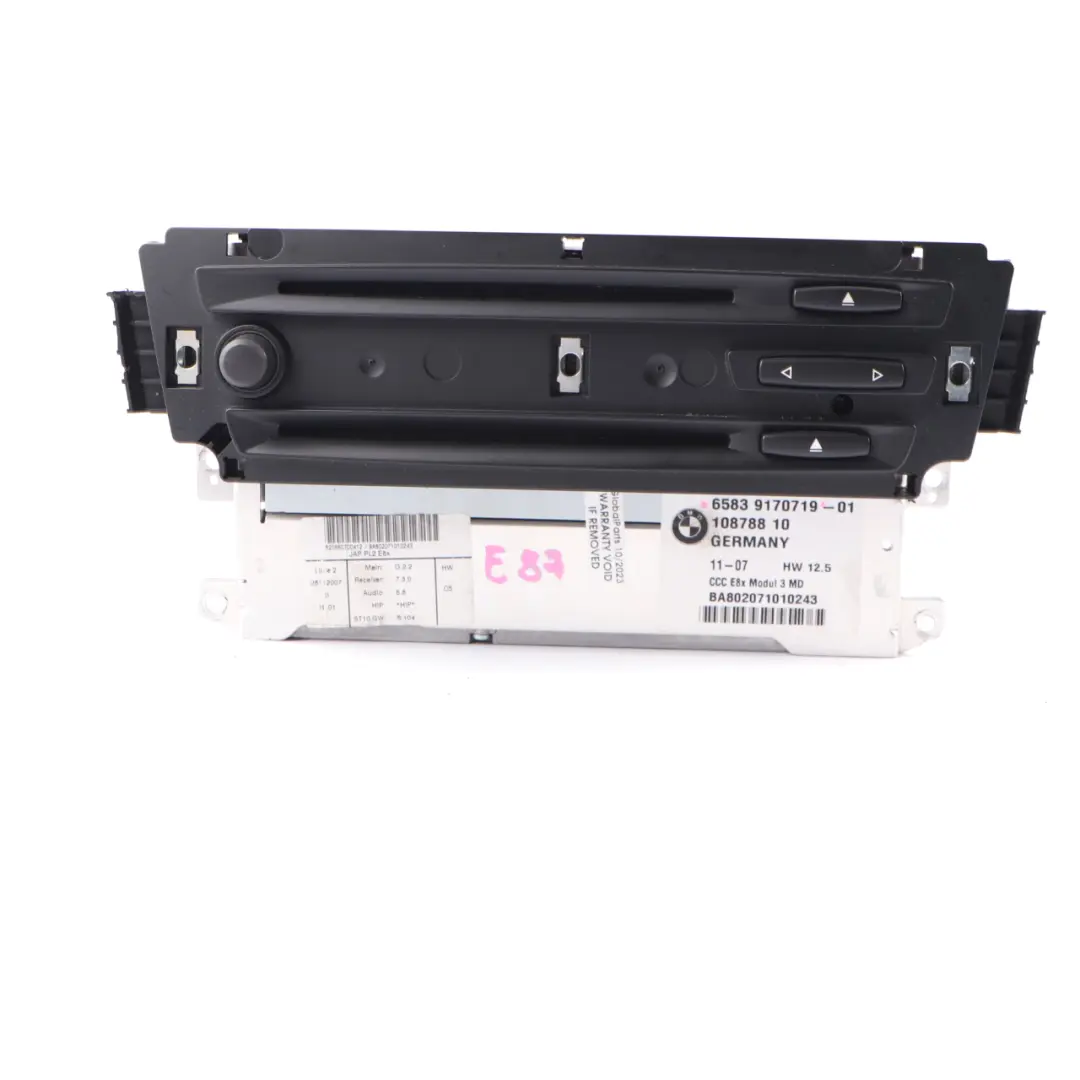 Navigation Head Unit BMW E87 E90 Professional CCC CD Player Controller  - SKU 9170719 - Part number 9170719
