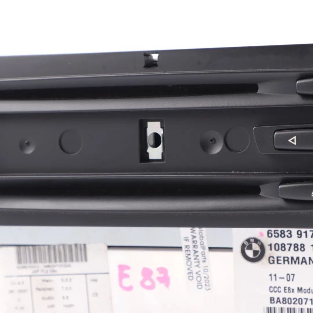 Navigation Head Unit BMW E87 E90 Professional CCC CD Player Controller to with Part number 9170719 Navigation Head Unit BMW E87 E90 Professional CCC CD Player Controller - SKU 9170719 - Part number 9170719