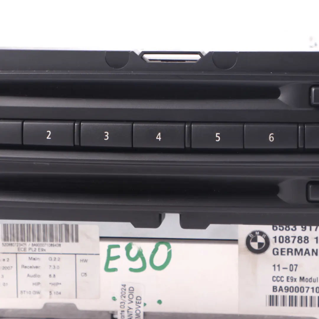 BMW E90 E91 E92 Profesional CCC Controlador del Sistema De Navegacion - SKU 9170721-1 - Número de pieza 9170721