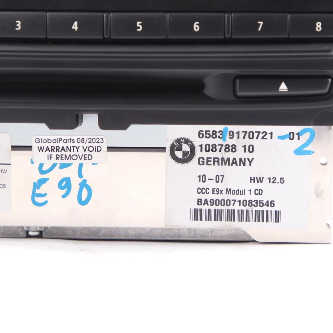  Navigation System BMW E90 E91 E92 Professional CCC Sat Nav Controller - SKU 9170721-2 - Part number 9170721