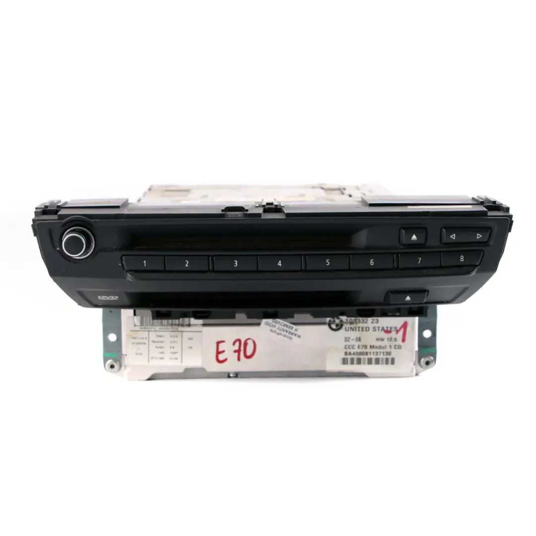 CCC Système de navigation Lecteur CD Unité principale Sat Nav pour BMW X5 E70 à propos du numéro de pièce 9170732 BMW X5 E70 CCC Système de navigation Lecteur CD Unité principale Sat Nav - SKU 9170732 - Numéro de pièce 9170732