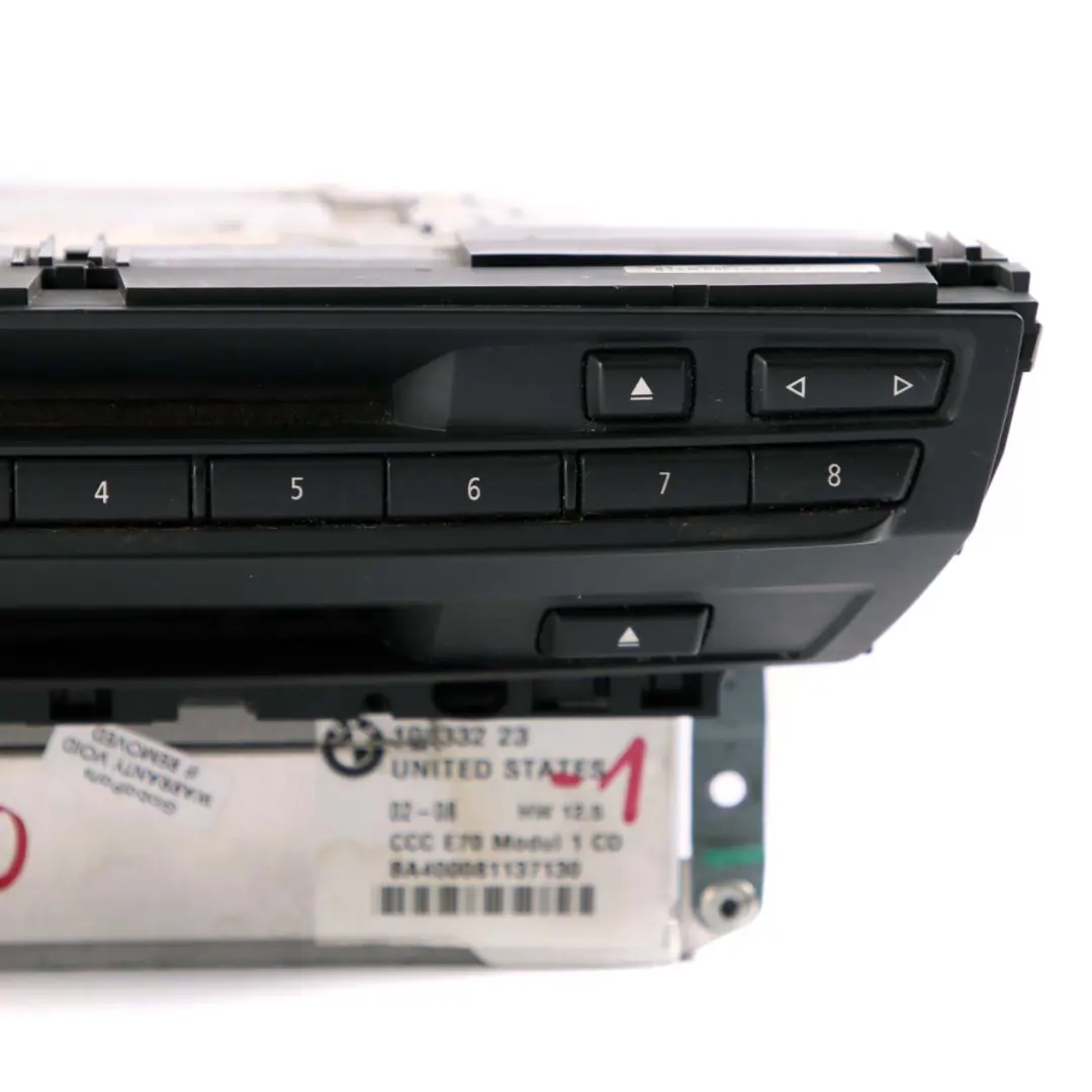 BMW X5 E70 CCC Sistema Navegación Reproductor CD Navegador satélite Unidad - SKU 9170732 - Número de pieza 9170732