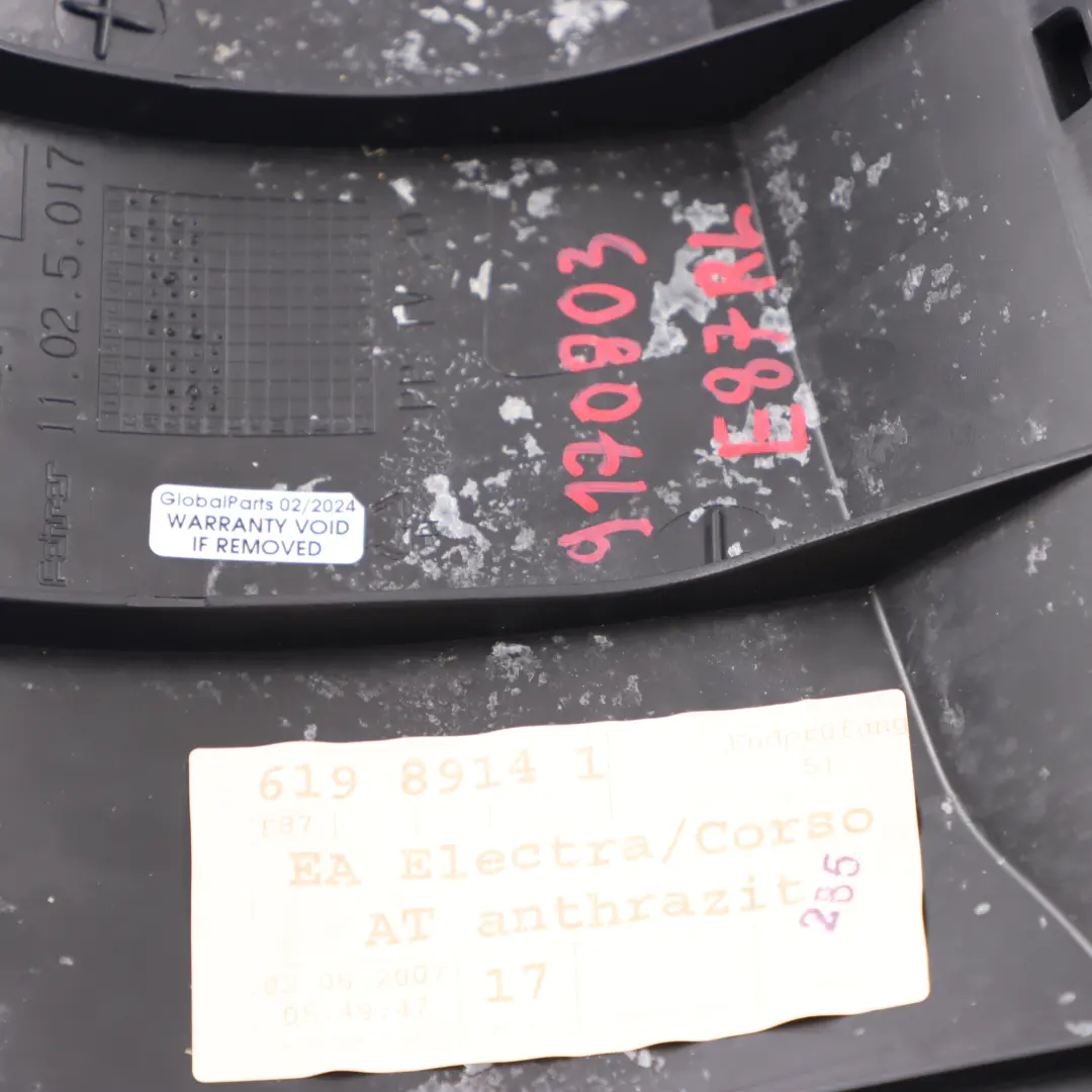 BMW E87 LCI Boczek Kanapy Oparcia Lewy Materiał Antracyt - SKU 9170803 - Numer Części 9170803