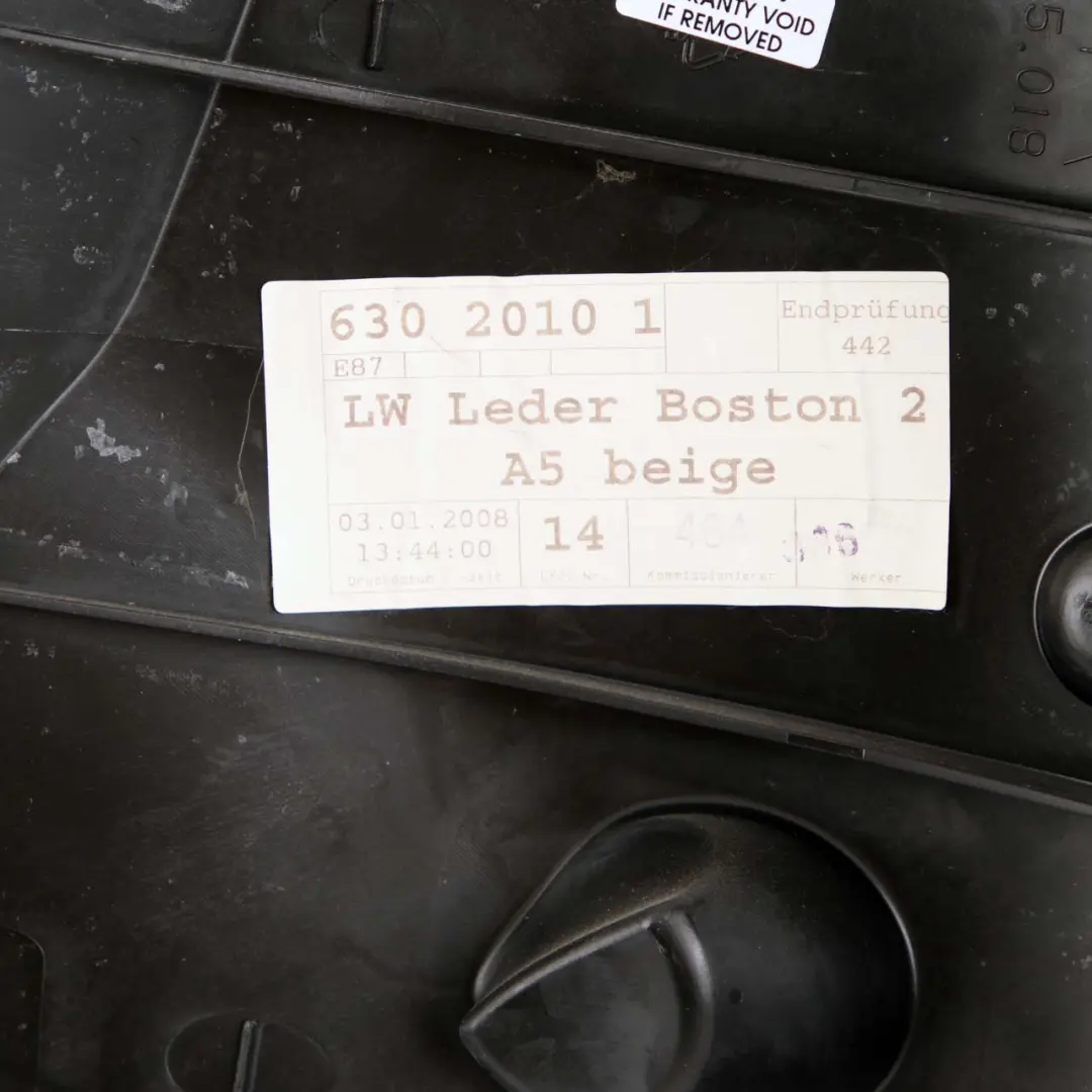 Cache panneau latéral arrière droit Sièges Cuir Boston Beige pour BMW E87 LCI à propos du numéro de pièce 9170820 BMW E87 LCI Cache panneau latéral arrière droit Sièges Cuir Boston Beige - SKU 9170820 - Numéro de pièce 9170820