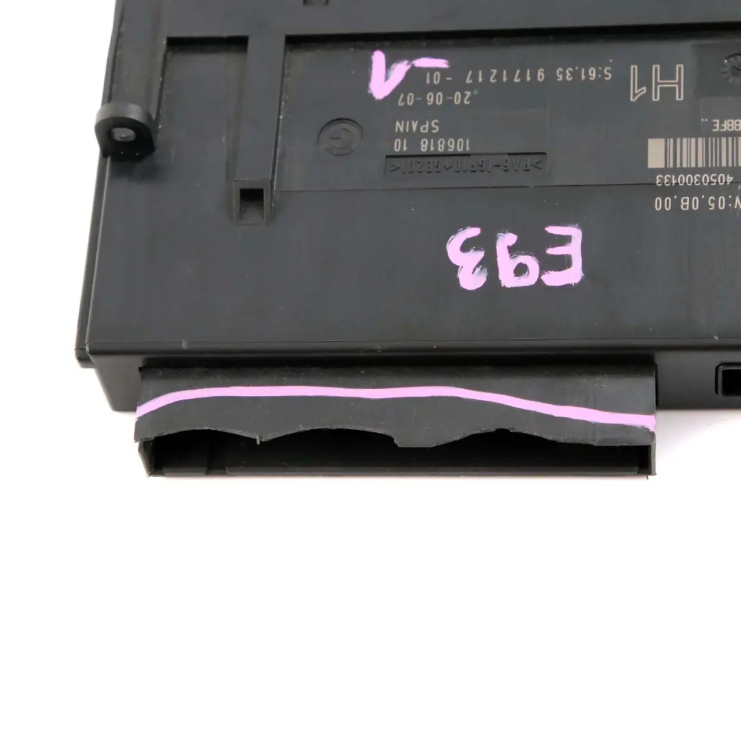 ECU Body Control Module H1 PL2 JBBFE Junction Box to BMW E93 with Part number 9171217 BMW E93 ECU Body Control Module H1 PL2 JBBFE Junction Box - SKU 9171217-1 - Part number 9171217